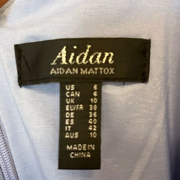 NWOT AIDAN BY AIDAN MATTOX | Periwinkle Tie-Front Cutout Maxi Dress 6 - Picture 5 of 7